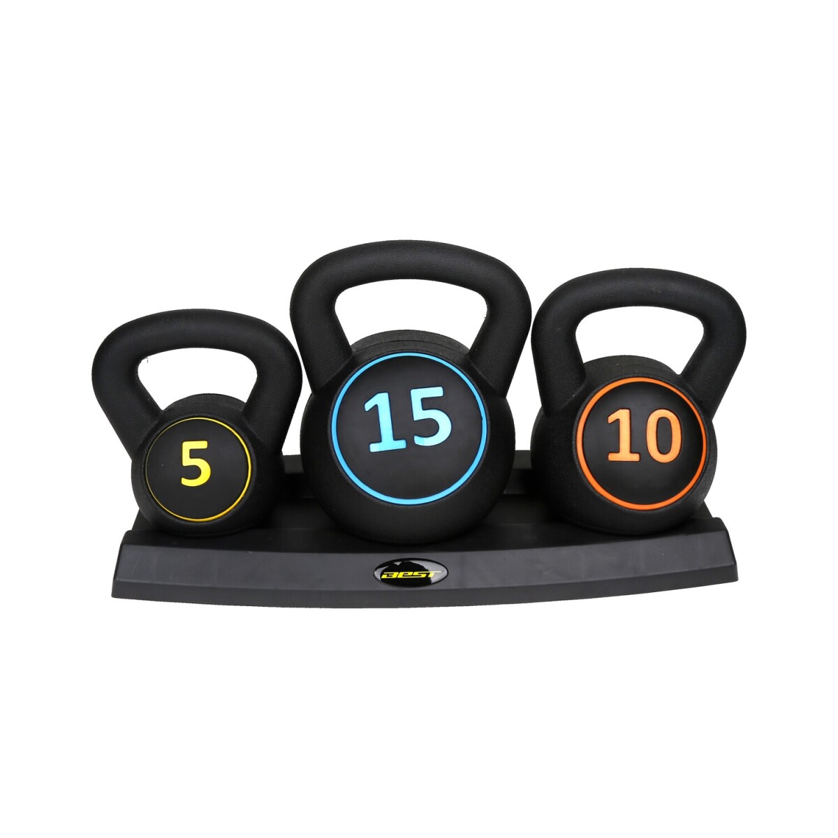 Set de Pesas Rusas de 5, 10 y 15lbs Best - Negro 