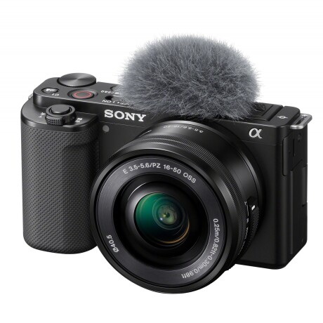 cámara digital sony con lente intercambiable para vloggers zv-e10l BLACK