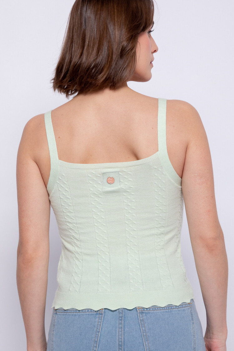 TOP RENI Verde Pastel