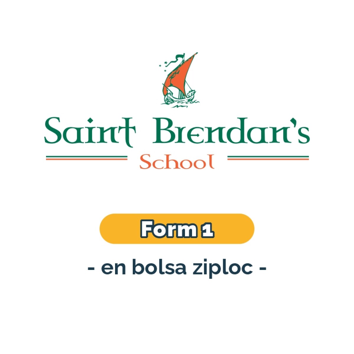 Lista de materiales - Primaria Form 1 en una bolsa ziploc SB 