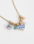 Collares Cortos Azul Collar Corto Multidijes - Dorado