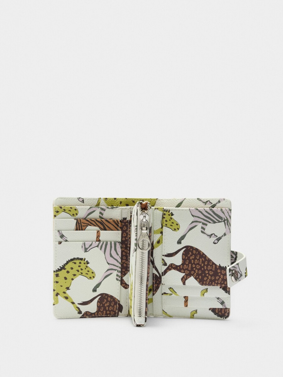 Cartera Estampada Con Textura multicolor