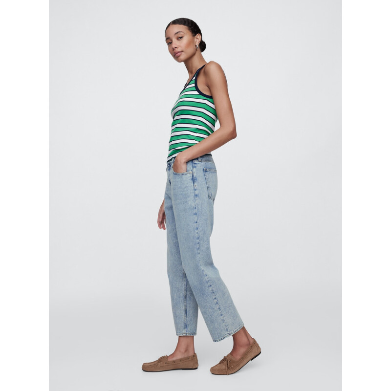 V-RELAXED STRAIGHT CROP LT PEYTON LIGHT WASH