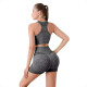 Conjunto Deportivo Short Levanta GlÃºteos Push Up MÃ¡s Top Gris
