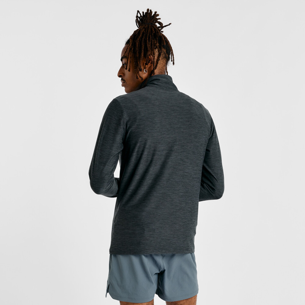 Space Dye 1/4 Zip - Hombre Black