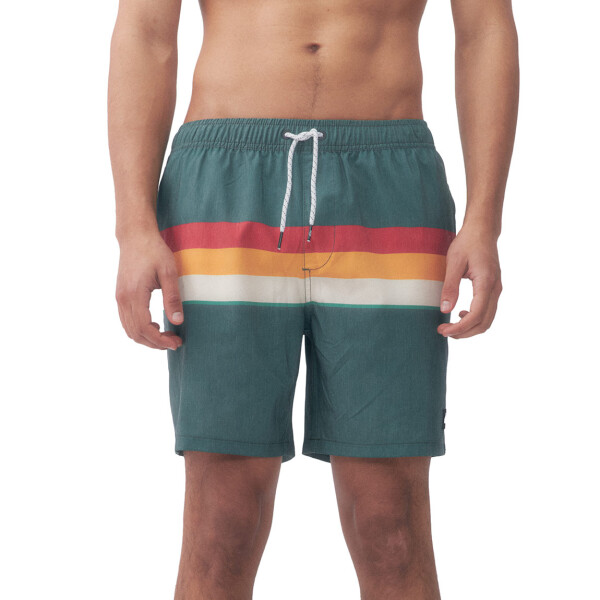Quiksilver Short Volley Outside Stripe Hombre - Multicolor Multicolor