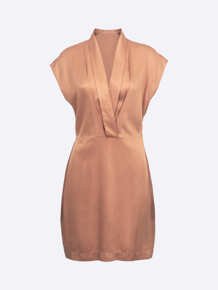 Vestido corto - durazno 