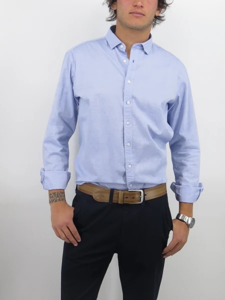 CAMISA HALOGEN HUNTINGTON M.LARGA CELE OSCUR