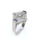 Anillo 18k estilo antiguo zafiros sintéticos,brillantes y diamantes Anillo 18k estilo antiguo zafiros sintéticos,brillantes y diamantes