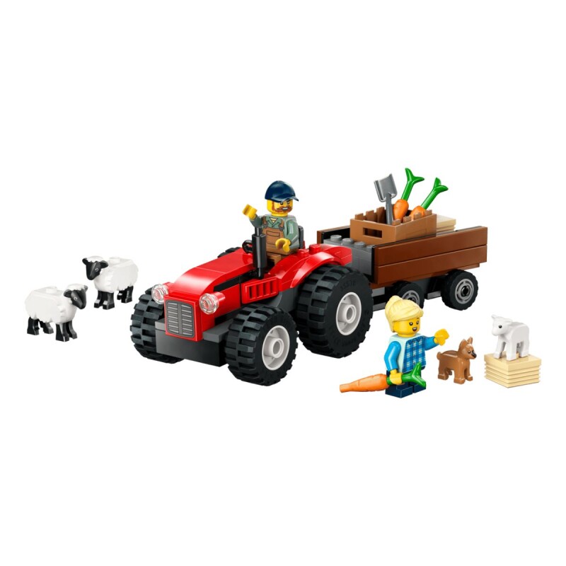 Lego City Tractor rojo con remolque y oveja 116 pcs 4+ Lego City Tractor Rojo Con Remolque Y Oveja 116 Pcs 4+