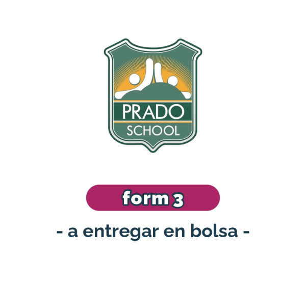 Lista de materiales - Primaria Form 3 materiales en bolsa Prado School Única