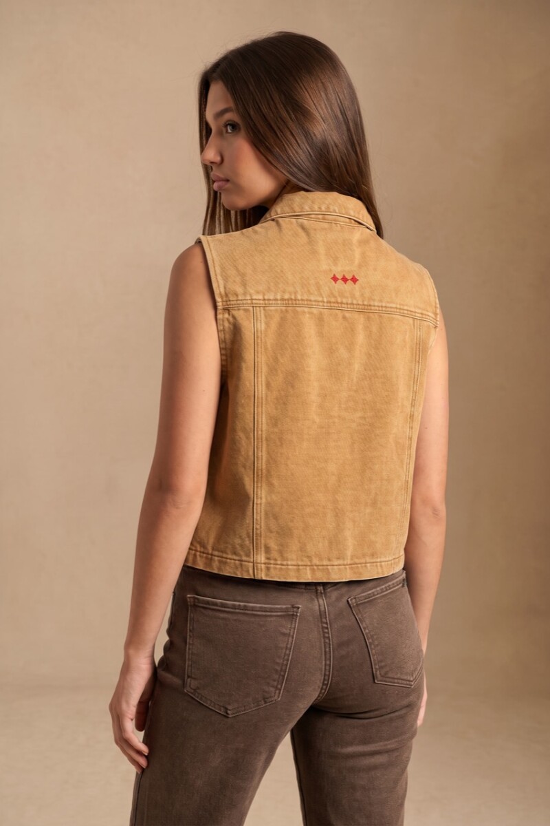Chaleco Lavado Camel