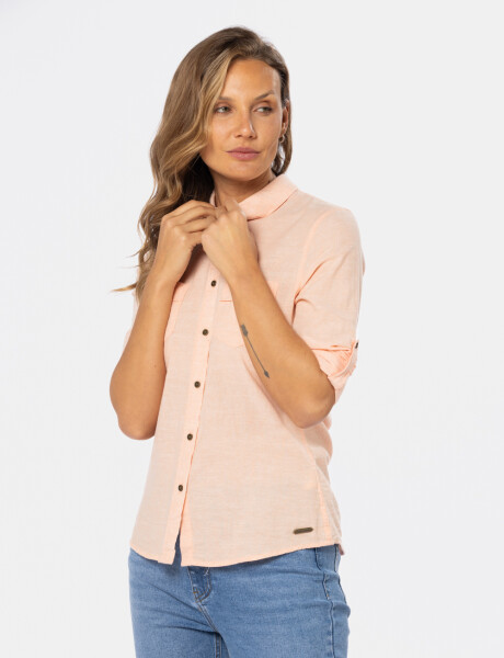 CAMISA DE LINO Rosado