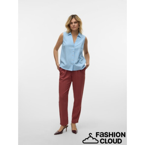 VMMYMILO SL V-NECK SHIRT WVN GA Airy Blue