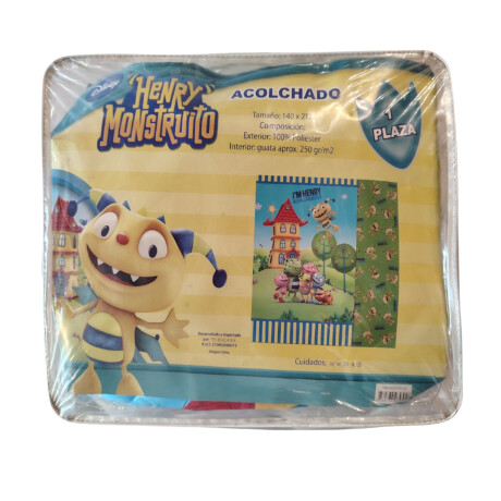 Acolchado Infantil 1 Plaza Henry Monstruito Acolchado Infantil 1 Plaza Henry Monstruito