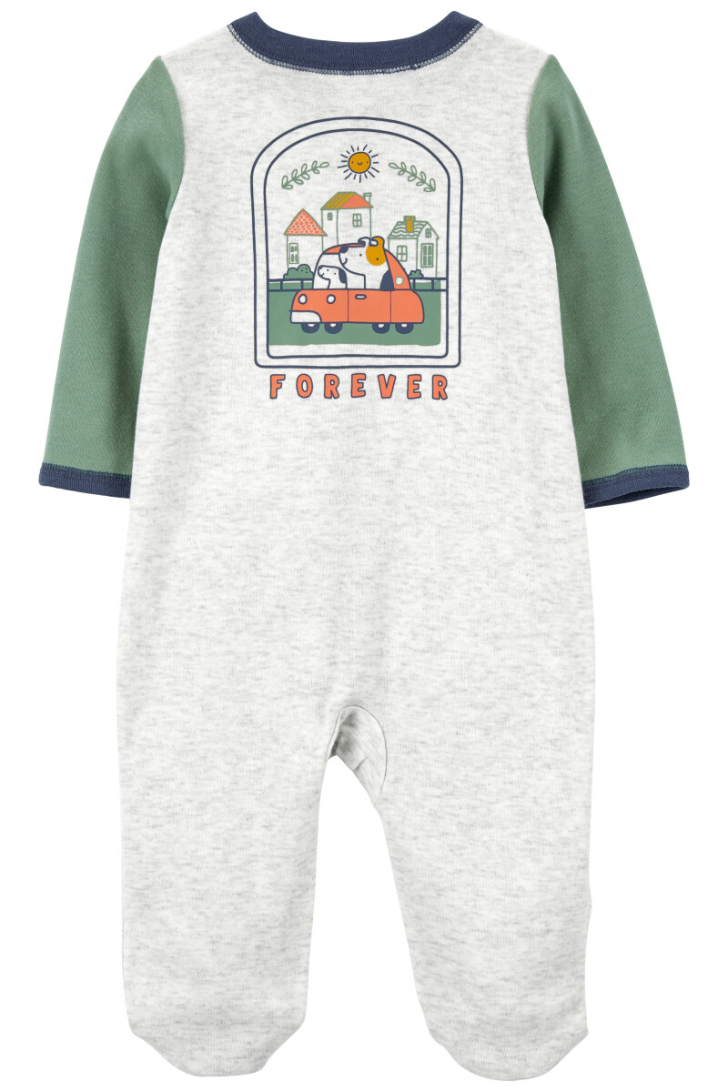 Pijama con pie colorblock algodón niño-bb carters Variante unica