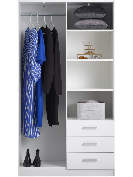Armario FANDRUP 97x176 2 puertas 3 caj blanco Armario FANDRUP 97x176 2 puertas 3 caj blanco