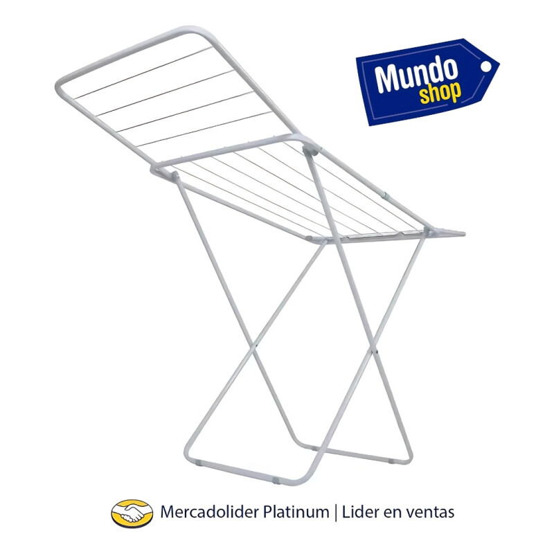 Tender Grande Tendedero Para Ropa Pie Acero Plegable Alas Gris