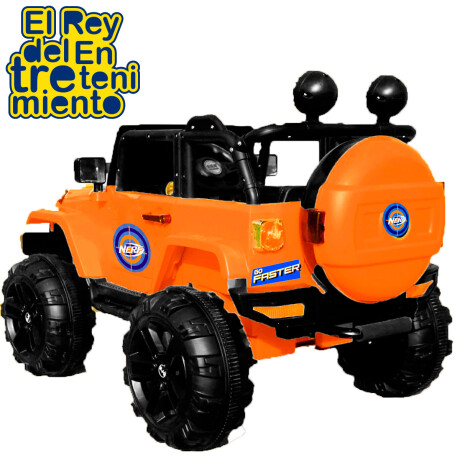 Auto Jeep A Batería Nerf C.Remot Luz Música Bluetooth Naranja