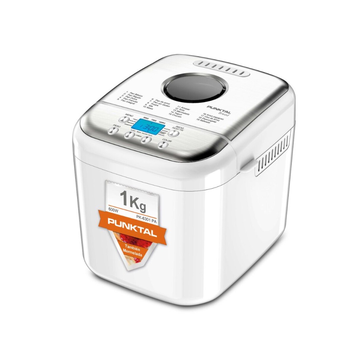 Panetera elctrica 1Kg con Pantalla LCD y 15 Programas - Punktal 