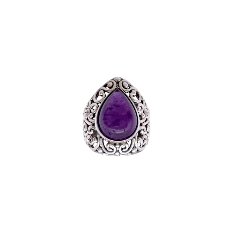 Anillo Lagrima Amatista Imperial. Plata 925 - AN4752 sinpiedra