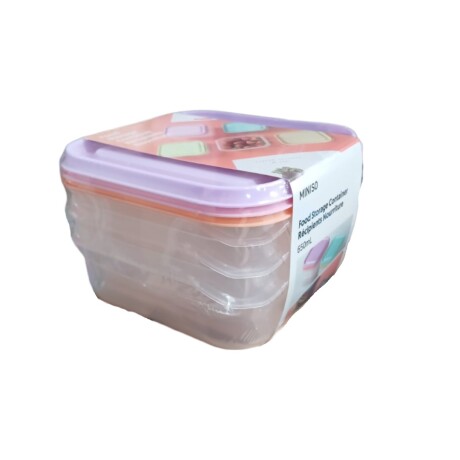 Contenedor alimentos 3pcs violeta