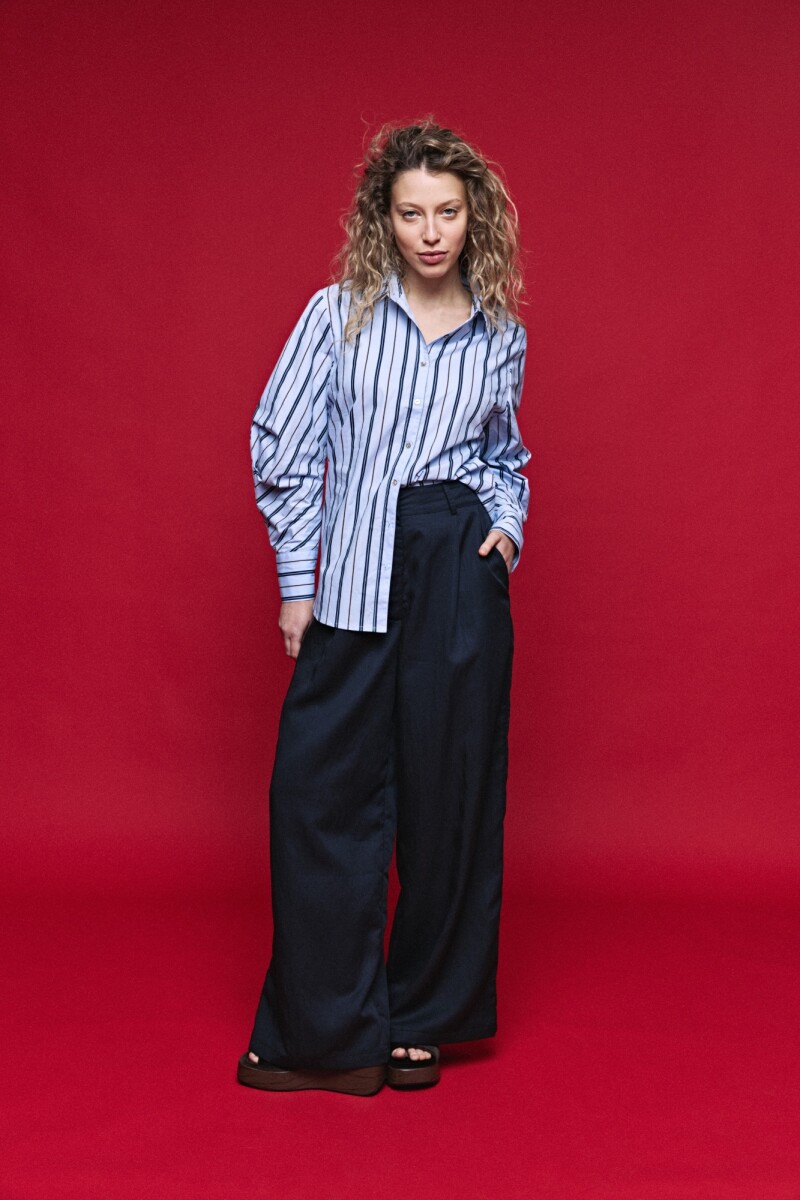 CAMISA VIÑAS Celeste