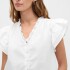 V-FLUTTER SLV EYELET YOKE TOP NEW OFF WHITE OPT1