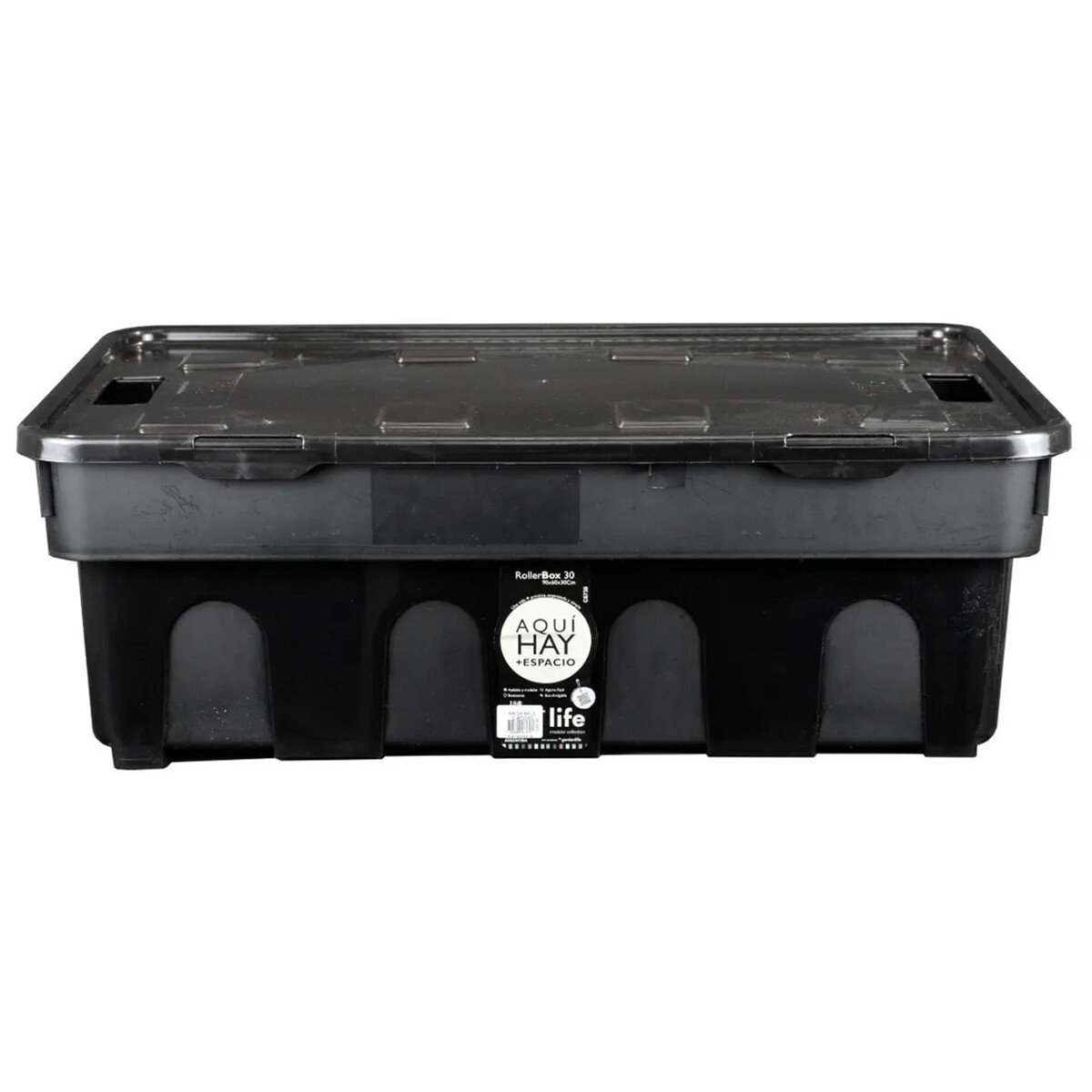 Mega baúl con ruedas 129 lts - NEGRO 