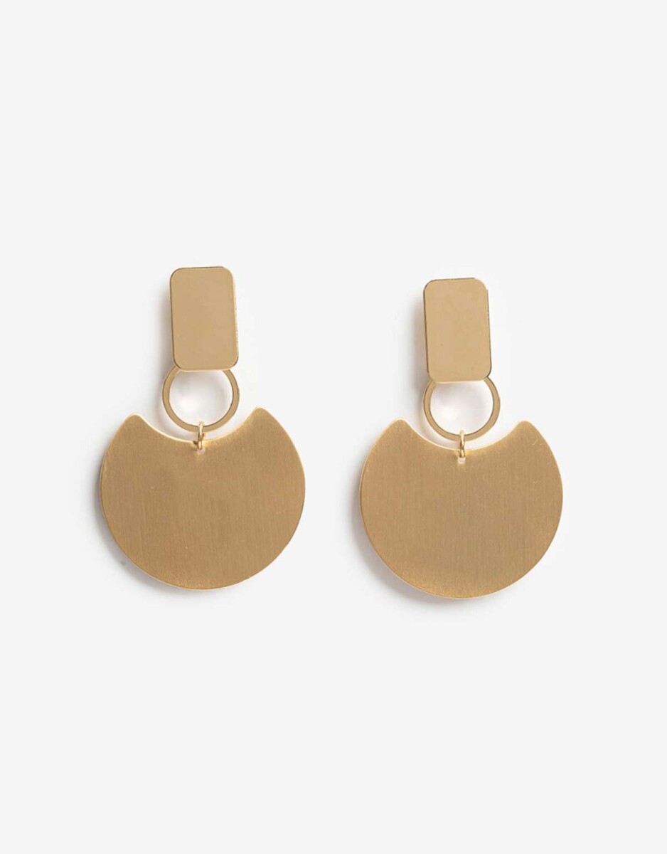 Aros Colgantes Chapones Dorados - Dorado 