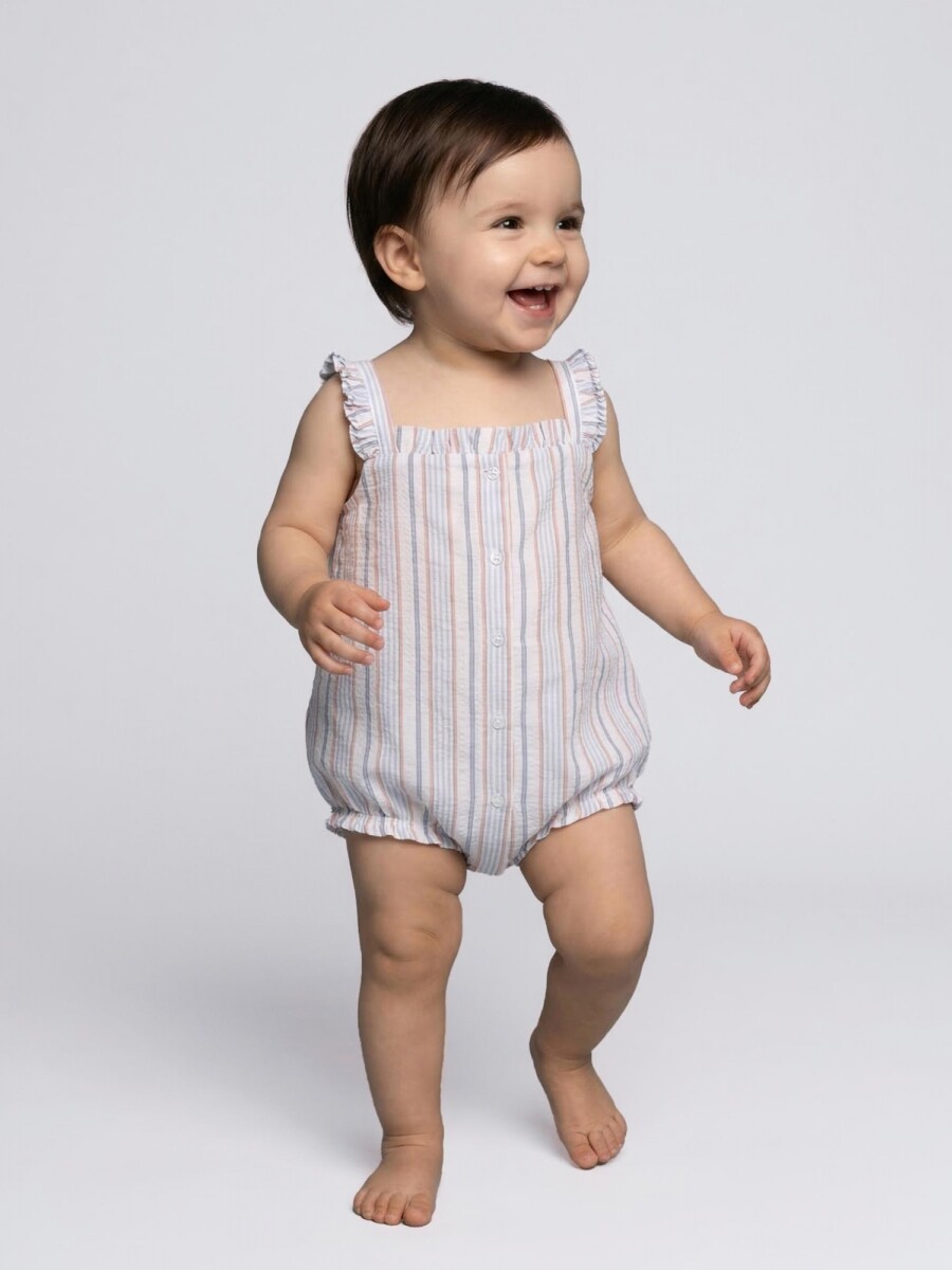 Pijama Estampado Rayas Piedra