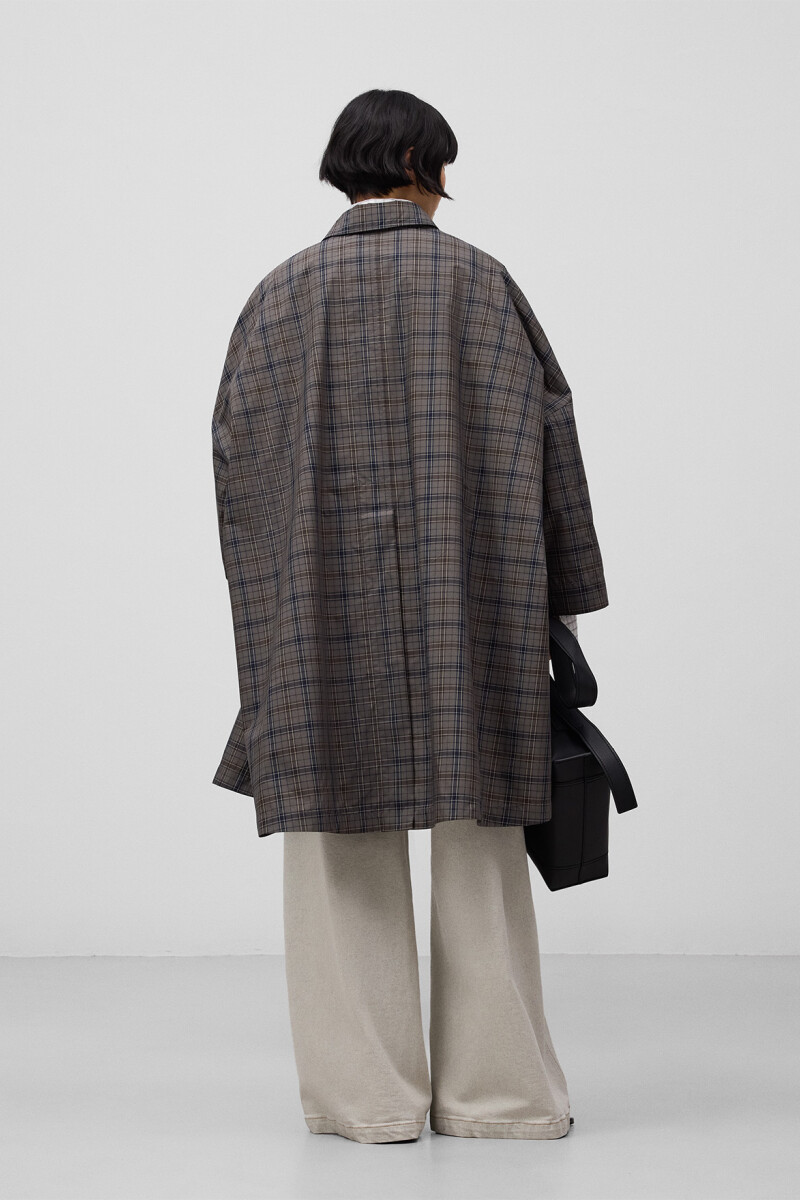 GABARDINA CUADROS Marron