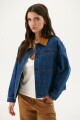 CHAQUETA JEAN CUELLO CAMEL