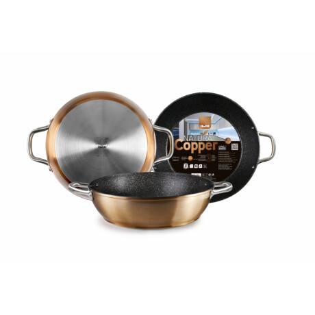 Wok Hondo 28 cm con Asas Natura Copper Ibili Wok Hondo 28 cm con Asas Natura Copper Ibili