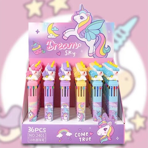 BOLÍGRAFO MULTICOLOR 10 EN 1 – UNICORNIO BOLÍGRAFO MULTICOLOR 10 EN 1 – UNICORNIO