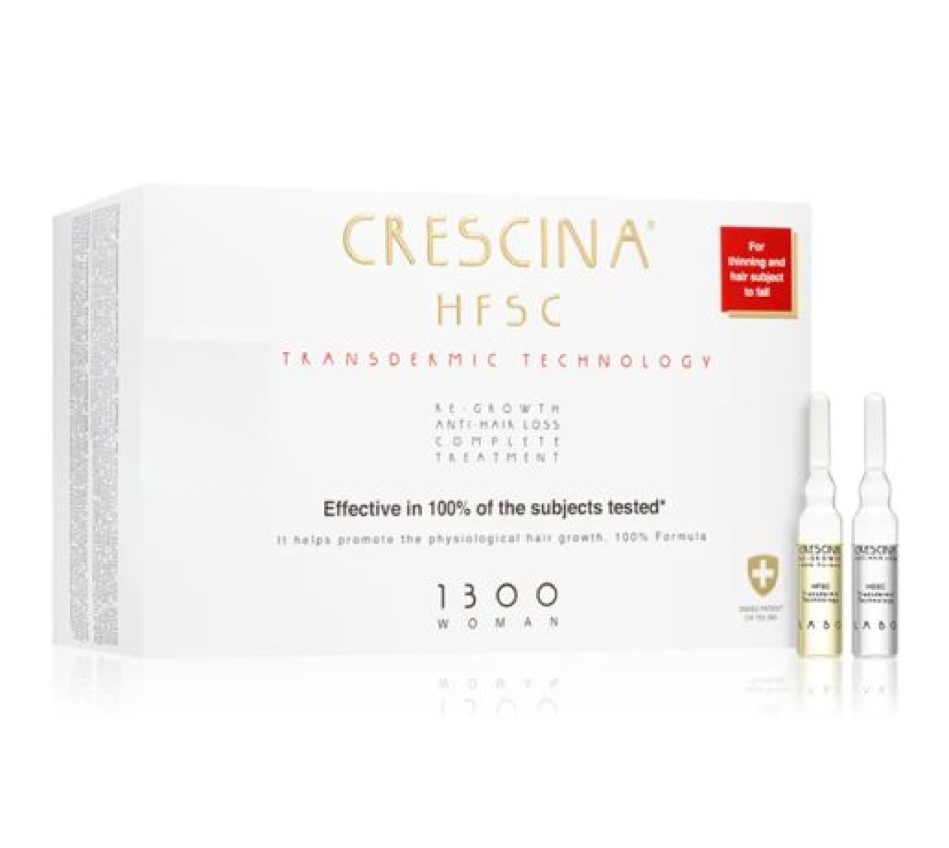 Crescina Ampollas Tratamiento Completo Mujer 1300 / 20 Unidades – Fortalecimiento y Crecimiento Capilar