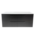 MUEBLE DE BAÑO ECONIC 120 CM NEGRO MATE CON ENCIMERA Mueble De Baño Econic 120 Cm Negro Mate Con Encimera