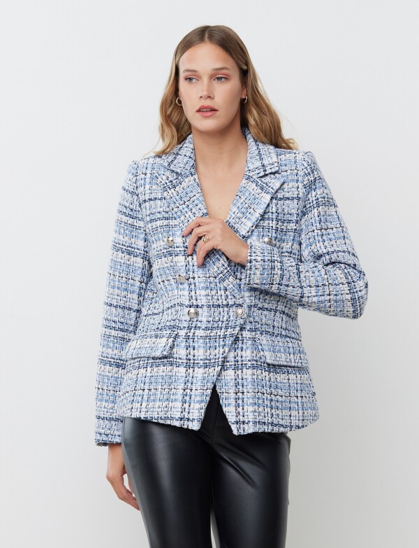 Blazer Tweed AZUL/BLANCO