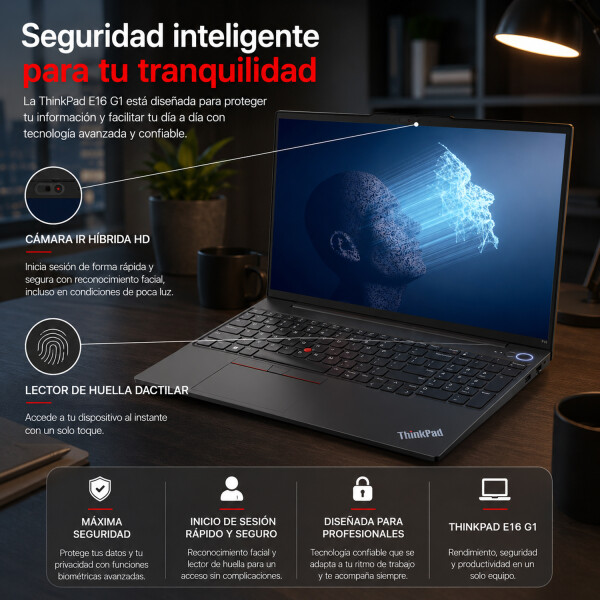 Notebook Lenovo E16 G1 Ryzen 5 16gb Ram 512gb Táctil NOTEBOOK RFPL LENOVO E16 G1 R5/16/512/TS