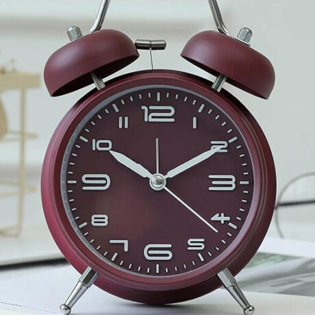Reloj analogico de escritorio retro Bordeaux