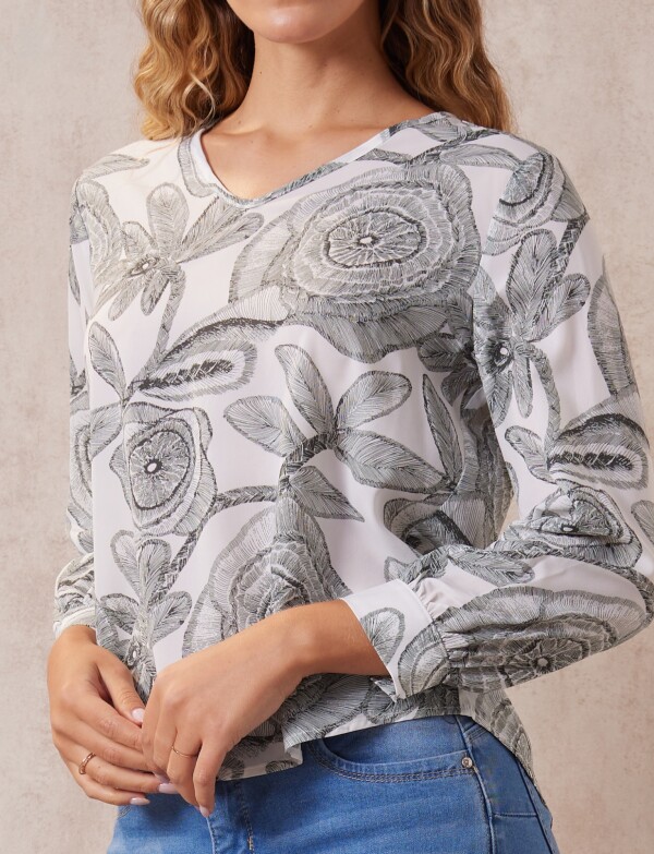 Blusa Gasa VERDE/MULTI