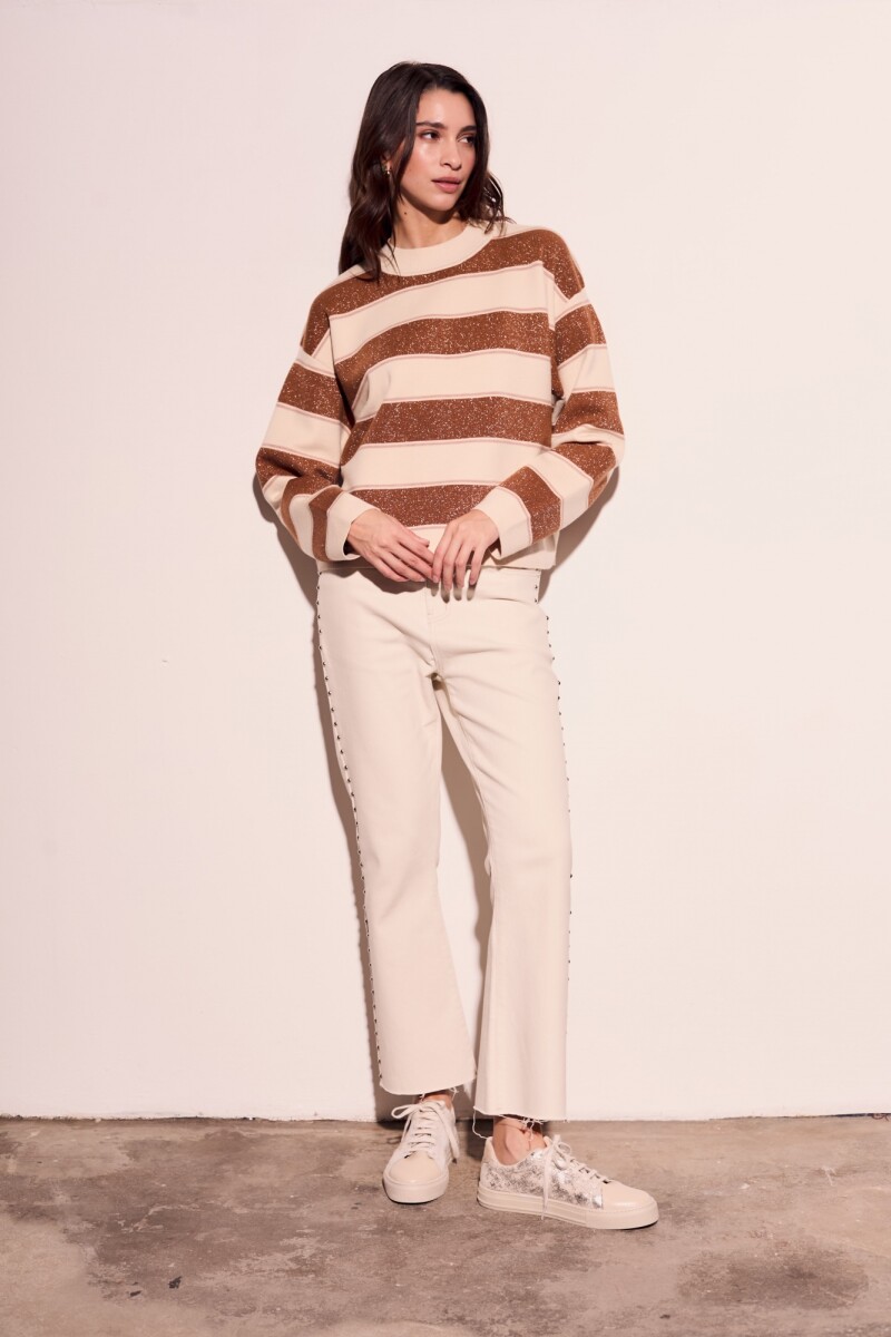 Sweater Rayado Camel