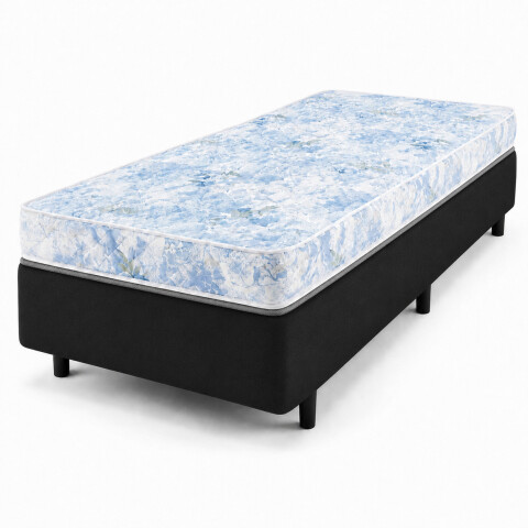 Sommier AUSTRAL - 1 Plaza - Espuma - Reversible - Suave - Base Box Madera - 80x188x53 cm Sommier AUSTRAL - 1 Plaza - Espuma - Reversible - Suave - Base Box Madera - 80x188x53 cm