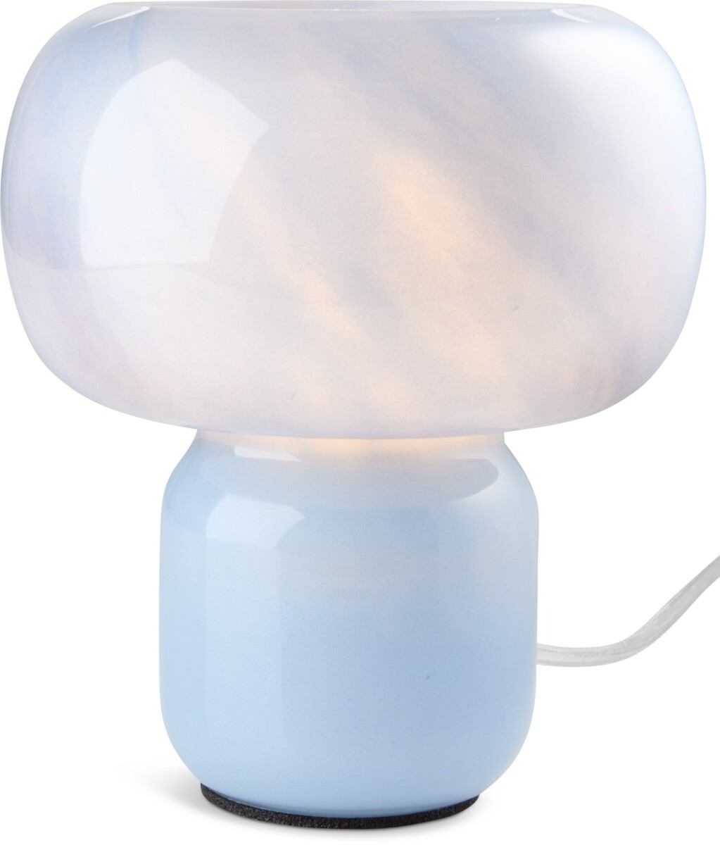 Lámpara de mesa HJARNE Ø16xA18cm azul - Azul 