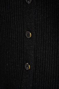 Cardigan Cuello Polo Negro