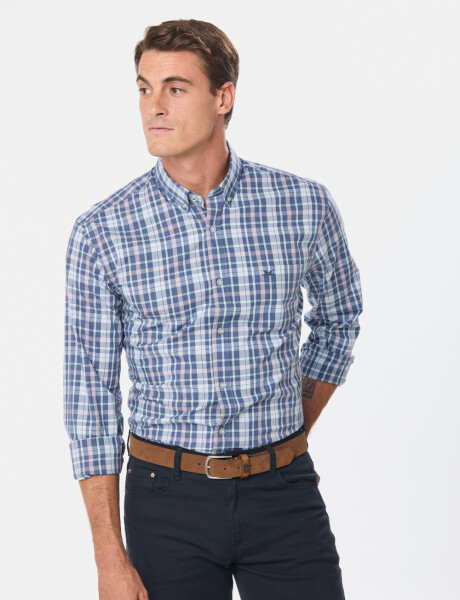 CAMISA A CUADROS Lila