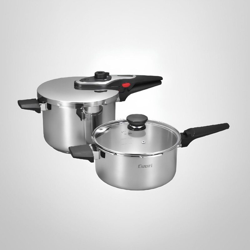 Set de ollas a presión cuori modelo rapid duo 6 y 4 lts Set de ollas a presión cuori modelo rapid duo 6 y 4 lts