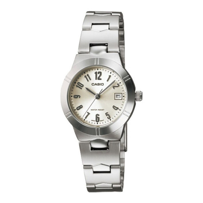 Reloj de Mujer Casio malla de Acero Inoxidable Con fondo Crema