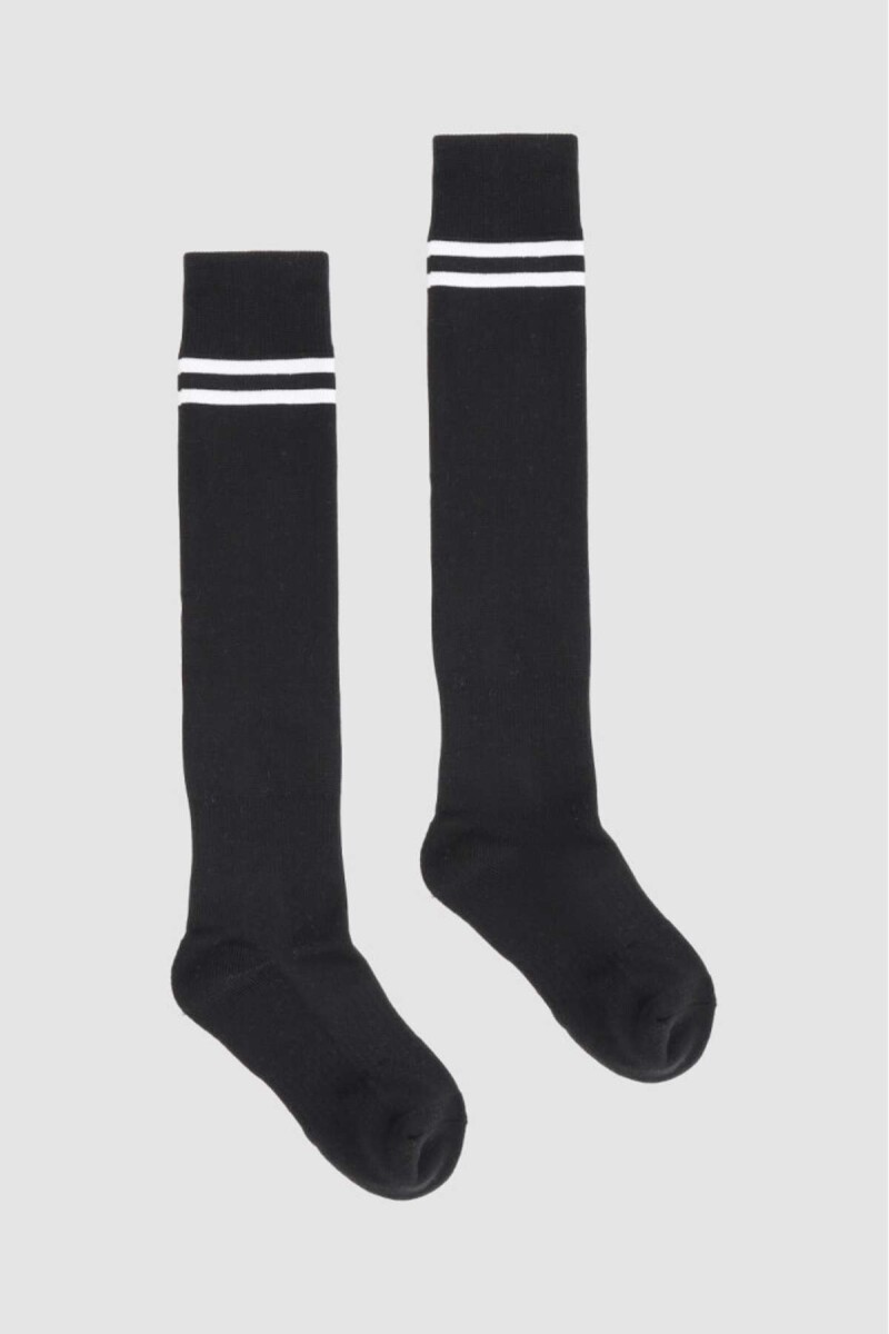 Medias altas infantiles de futbol - Negro 