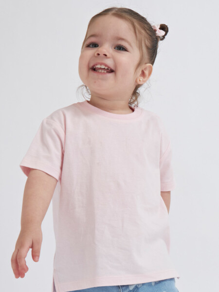 Camiseta manga corta básica Rosa